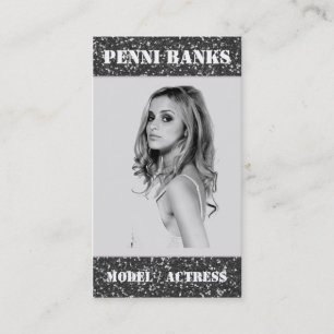 Grahpite Glitter Model Actress Business Cards