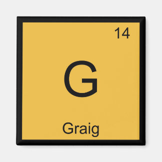 Graig Name Chemistry Element Periodic Table Magnet