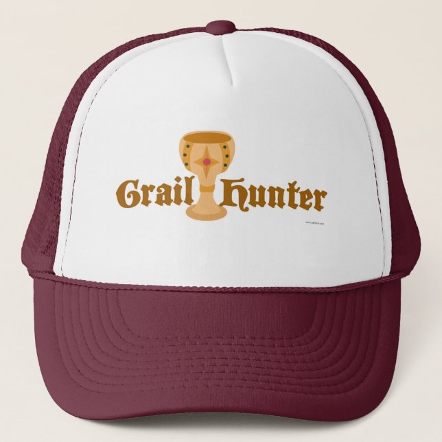 Grail Hunter Fun Collector Hobby Joy Slogan Trucker Hat (Front)