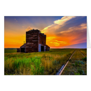 Grain Elevator and Railroad Tracks