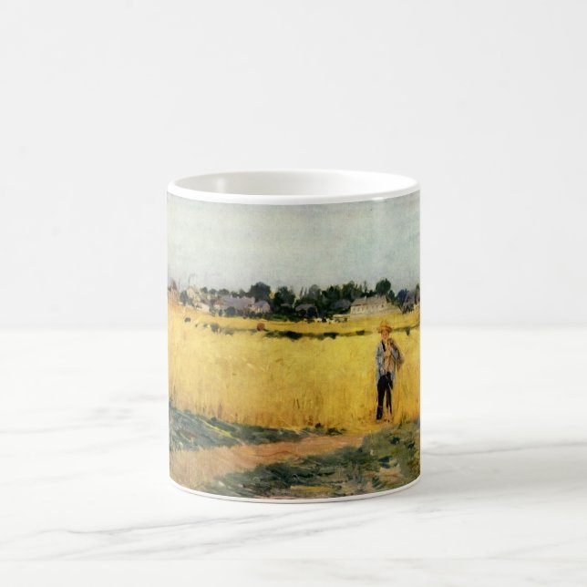 Grain Field (by Berthe Morisot) Coffee Mug (Center)
