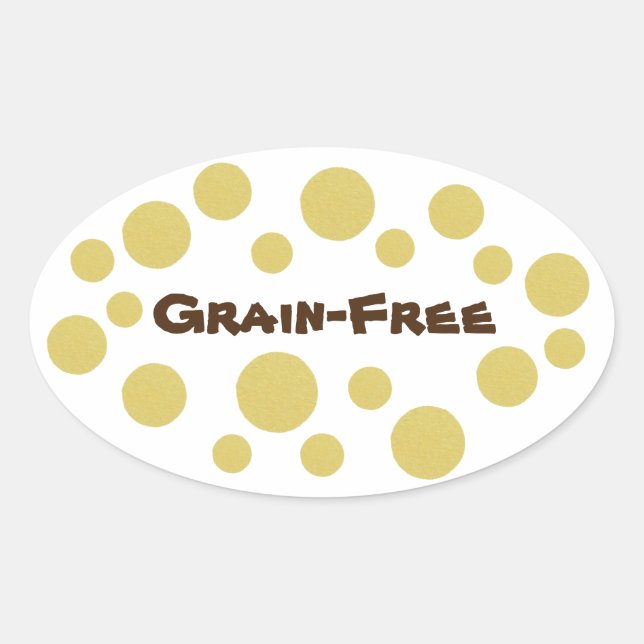 Grain-Free Pride Oval Sticker (Front)