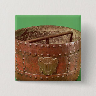 Grain measure with the Senlis coat of arms, 1630 2 Inch Square Button