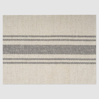 Grain sack stripe blue tissue paper