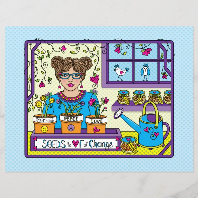 Graines de changement_Feuille de papier plate 11 " (Devant)
