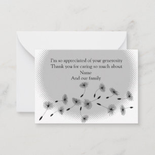 Graines de Dandelion volantes Merci Cartes