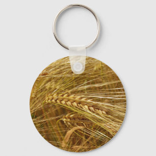 Grains of wheat in the field.  It’s Harvest Time!  Keychain