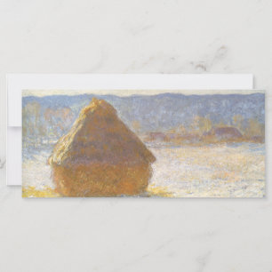 Grainstack in Morning, Snow Effect by Claude Monet
