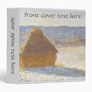Grainstack in Morning, Snow Effect by Claude Monet Binder