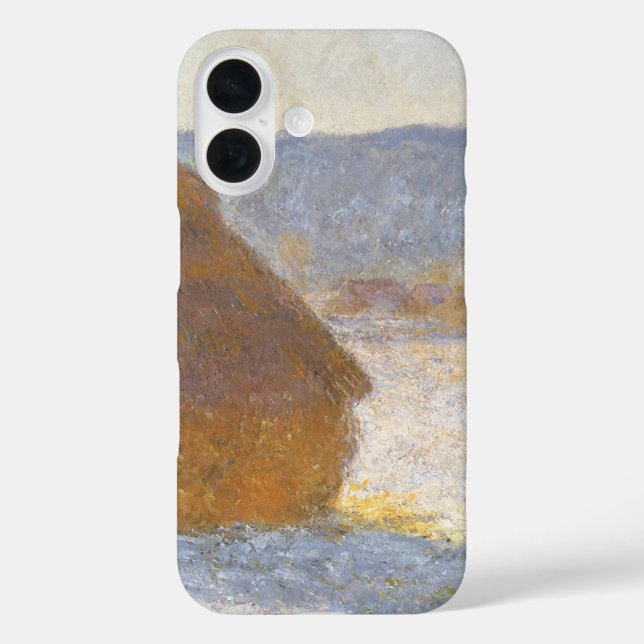Grainstack in Morning, Snow Effect by Claude Monet Case-Mate iPhone Case (Back)