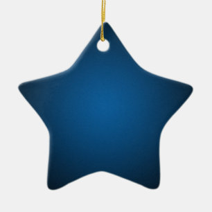 Grainy Blue-Black Vignette Ceramic Ornament