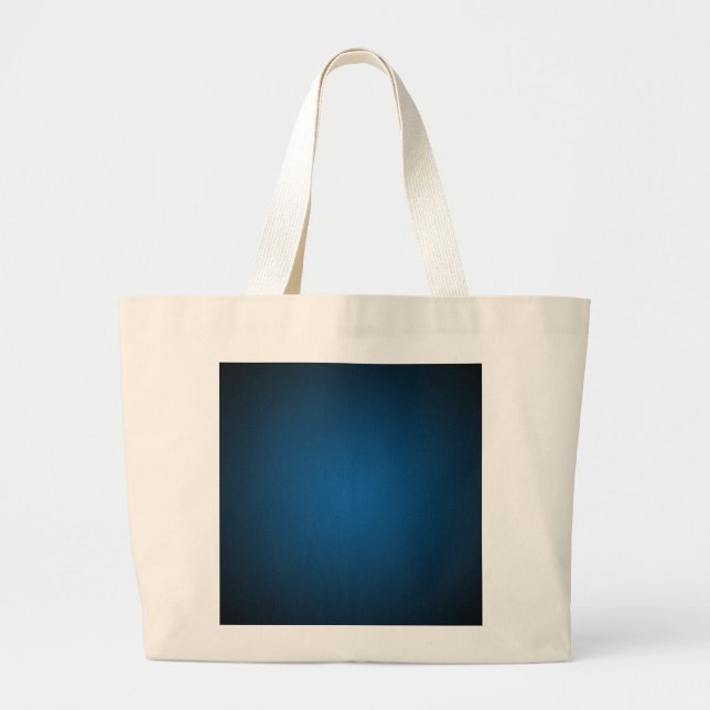Grainy Blue-Black Vignette Large Tote Bag (Front)