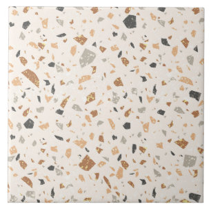 Grainy coloured terrazzo texture seamless pattern  tile