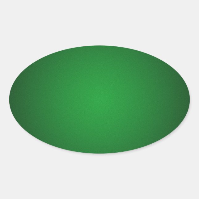 Grainy Green-Black Vignette Oval Sticker (Front)