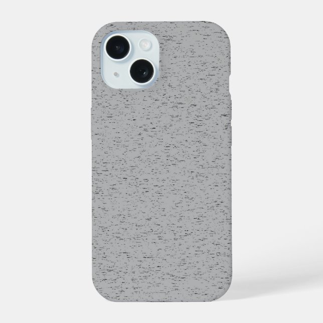 Grainy Plain Grey Colour Design  iPhone 15 Case (Back)