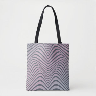 Grainy psychedelic background. Zebra stripe patter Tote Bag
