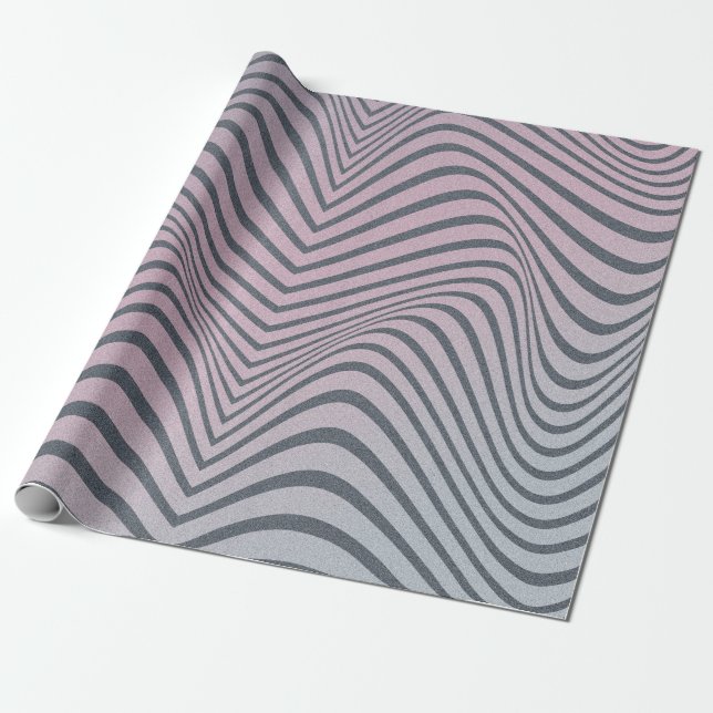 Grainy psychedelic background. Zebra stripe patter Wrapping Paper (Unrolled)