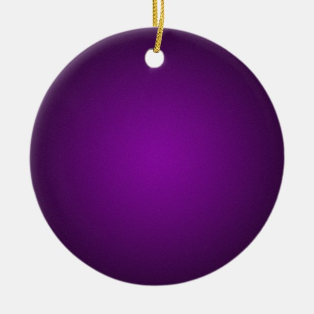 Grainy Purple-Black Vignette Ceramic Ornament (Front)