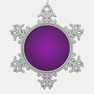 Grainy Purple-Black Vignette Snowflake Pewter Christmas Ornament