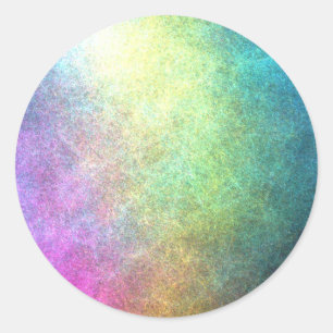 Grainy Rainbow Abstract Classic Round Sticker
