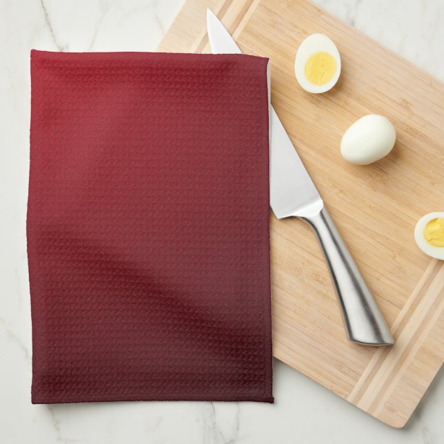 Grainy Red-Black Vignette Kitchen Towel (Quarter Fold)