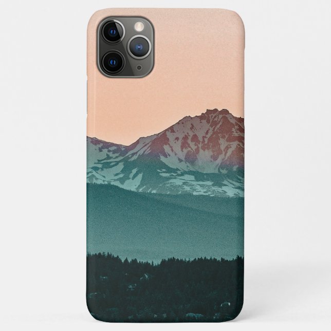 Grainy Sunset Mountain View // Orange Skies Case-Mate iPhone Case (Back)