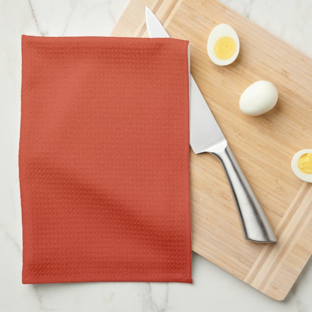 Grainy Warm Red Background Kitchen Towel (Quarter Fold)