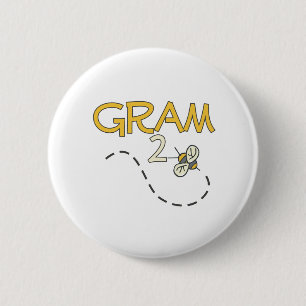 Gram 2 Bee Inch Round Button