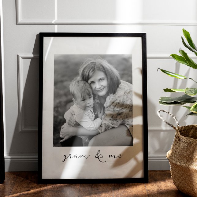 Gram And Me Personalized Picture Gift For Grandma Poster (Creator Uploaded)