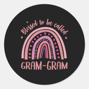 Gram-gram S For Grandma Mothers Day Blessed Gram-g Classic Round Sticker