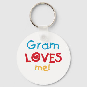 Gram Loves Me T-shirts and Gifts Keychain
