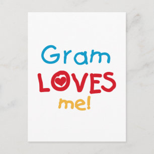 Gram Loves Me T-shirts and Gifts Postcard