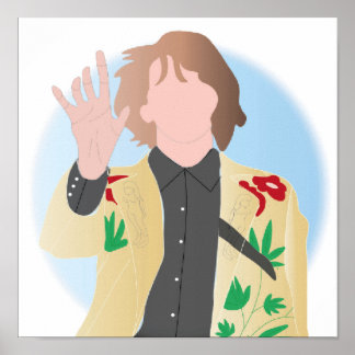 Gram Parsons Illrustrated Poster