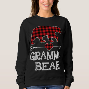 Gramma Bear Christmas Pajama Red Plaid Buffalo Fam Sweatshirt