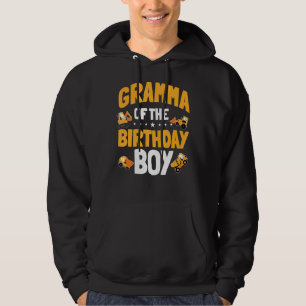 Gramma Of The Birthday Boy Construction Worker Bda Hoodie