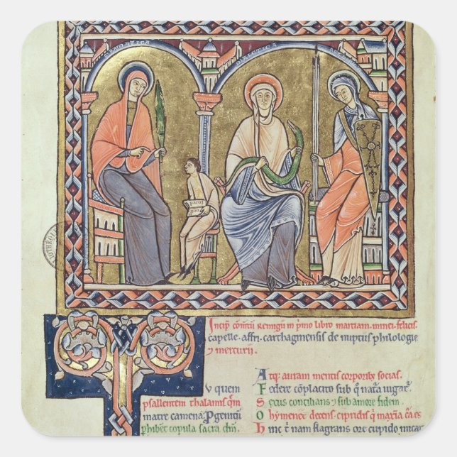 Grammar, Dialect and Rhetoric from 'Satyricon' Square Sticker (Front)