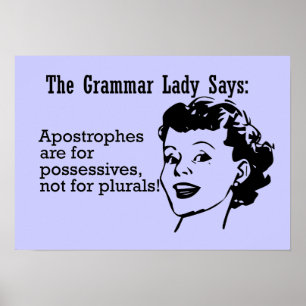 Grammar Lady Apostrophes affiches