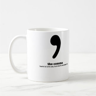 Grammar Mug Comma Humour Grammatical Gift