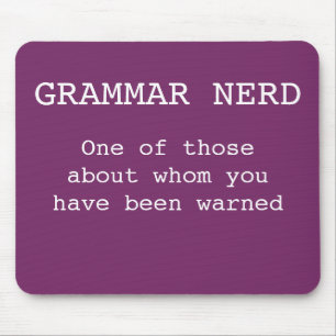 Grammar nerd mouse pad