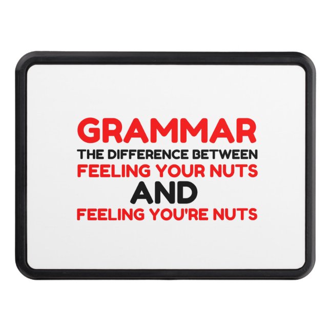 Grammar Nuts Trailer Hitch Cover (Front)