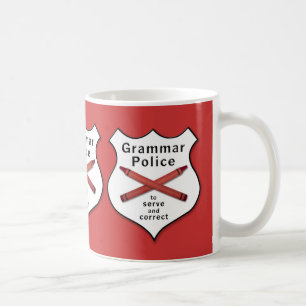 Grammar Police Badge Coffee Mug