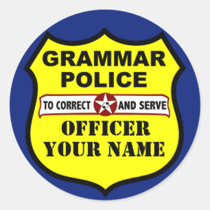 Grammar Police Customizable Sticker