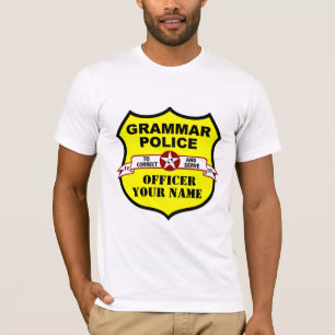 Grammar Police Customizable Tee