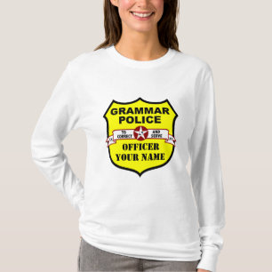 Grammar Police Customizable Tee
