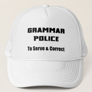Grammar Police To Serve And Correct Hat