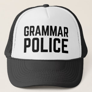 Grammar Police Trucker Hat