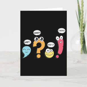Grammar Punctuation Wait What Stop It I Agree Funn Card