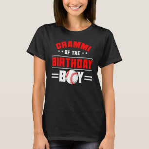 Grammi Of The Birthday Boy Baseball Theme Family B T-Shirt