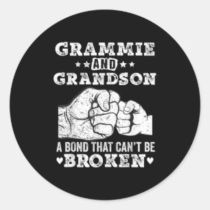 Grammie And Grandson A Bond That Can't Be Broken G Classic Round Sticker