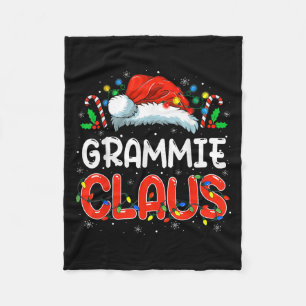 Grammie Claus Christmas Family Matching Pajamas Fu Fleece Blanket